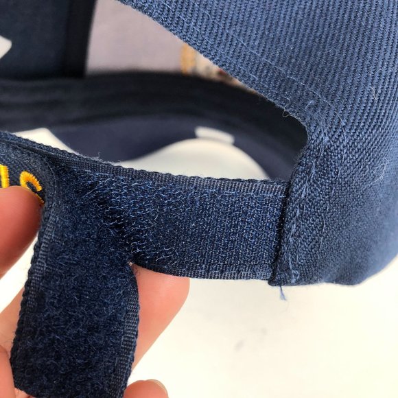 U.S. Navy Embroidered Emblem Unisex One Size Blue Yellow Hook & Loop Cap Hat - Picture 4 of 9